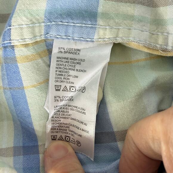 Tommy Bahama Mumbai Madras Plaid Cotton Blend Long Sleeve Shirt XL - Picture 7 of 12